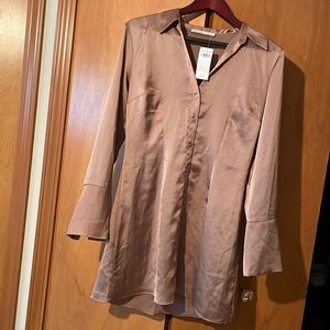 Abercrombie long sleeve satin dress